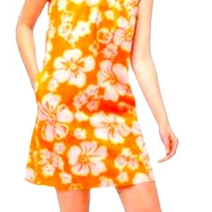 J CREW HALTER HIBISCUS DRESS